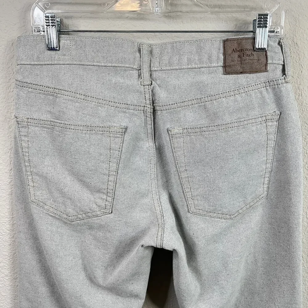 Abercrombie & Fitch Skinny Jeans Cone Denim Men's 31x32 Sandstone White Gray
